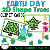 Earth Day Clip It Cards - 2D Shape Trees - Foundation/Kind