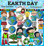 Earth Day Clip art  -Color and B&W- 30 items!