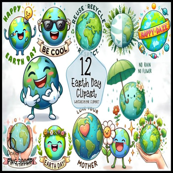 Earth Day Clipart - Earth Day craftivity - Earth Day 2024 by Storyland Kids