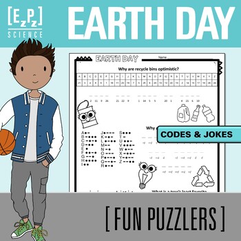 Preview of Earth Day Codes and Jokes | Holiday Puzzle Challenge for Early Finishers
