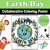 Earth Day Collaborative Coloring Poster | 20-Piece Activit