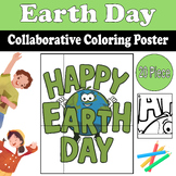 Earth Day Collaborative Coloring Poster | 20-Piece Activit