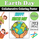 Earth Day Collaborative Coloring Poster - 20 Piece Set for