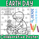 Earth Day Collaborative Coloring Poster Bulletin Board Activities