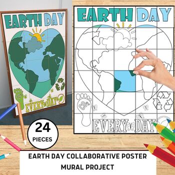 Preview of Earth Day Collaborative Mural Project |  Earth Day Bulletin Board