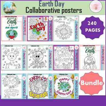 Preview of Earth Day Collaborative Poster | Great Art Activity - Celebrate Earth Day Bundle
