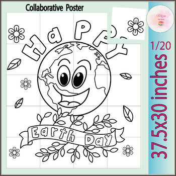 Preview of Earth Day Collaborative  Poster | Great Art Activity - Celebrate Earth day