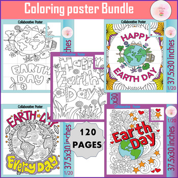 Preview of Earth Day Collaborative Poster | Great Art Activity - Celebrate Earth day Bundle