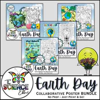 Preview of Earth Day ~ Collaborative Poster Writing Activity Bundle