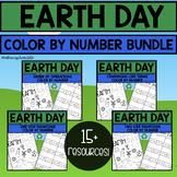 Earth Day Color By Number Activities for Middle School Mat