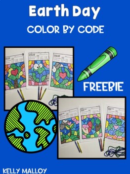 Preview of Earth Day Color By Number Freebie