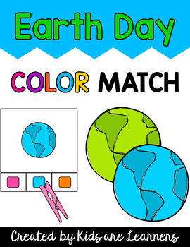 Preview of Earth Day Color Match Clip Cards