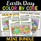 Earth Day Color by Code Bundle | EDITABLE | Spring