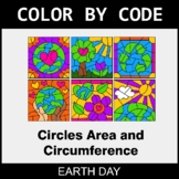 Earth Day Color by Code - Circles Area & Circumference