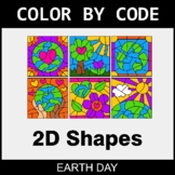 Earth Day Color by Code - Identifying 2D Shapes