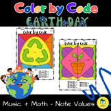 Earth Day Color by Code - Music + Math - Note Values