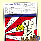 Kindergarten June Flag Day Color by Number Activity: Add t