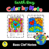 Earth Day Color by Note -  Bass Clef Notes