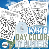 Earth Day Color by Number Printables - English Edition