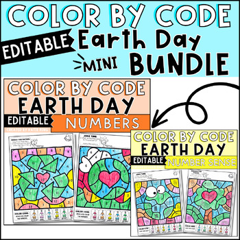 Earth Day Color by Number and Number Sense Bundle | TpT