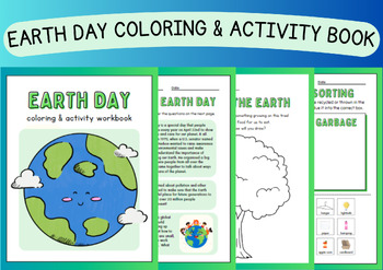 Preview of Earth Day Coloring & Activity Workbook for ALL AGES - 20 PAGES