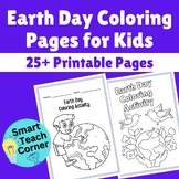 Earth Day Coloring Book Pages Activity for Kids Fun Sheet 