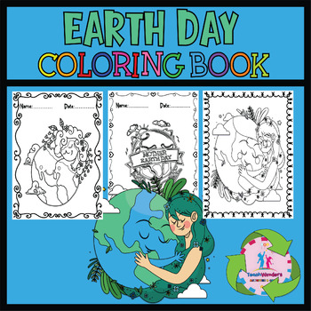 Preview of Earth Day Coloring Book | Printable Earth Day Activity Pack for Kindergarten