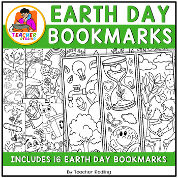 Preview of Earth Day Coloring Bookmarks for Preschool/Pre-K | Spring Coloring Bookmarks