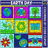 Earth Day - Coloring By Code Clip Art Set {Educlips Clipart}
