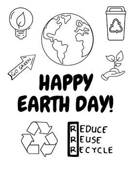 Earth Day Coloring Page by Amber Garcia | TPT