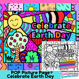 Earth Day Coloring Page Celebrate Earth Day Pop Art Colori