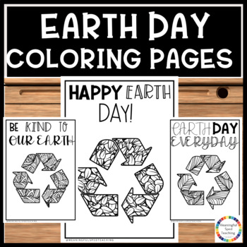 Preview of Earth Day Coloring Page Doodles For Kids and Teens NO PREP