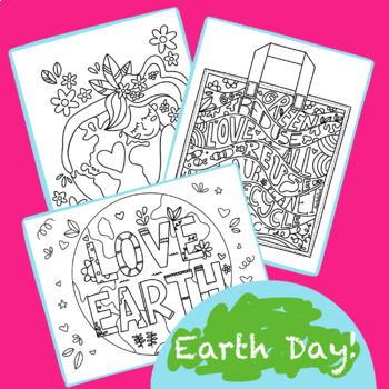 Preview of Earth Day Coloring Pages {By Teaching Tutifruti}