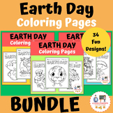 Earth Day Coloring Pages | Coloring Sheets | BUNDLE