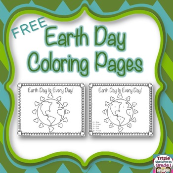 Preview of Earth Day Coloring Pages - FREE