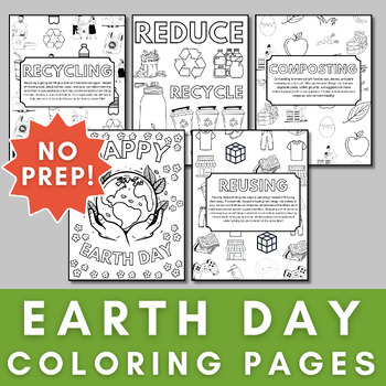 Preview of Earth Day Coloring Pages | Printable Activity