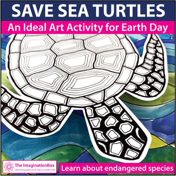 Preview of Earth Day Coloring Pages, Save the Sea Turtles Earth Day Art Activity