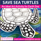 Earth Day Coloring Pages, Save the Sea Turtles Earth Day A