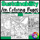 Earth Day Coloring Pages, Sustainability Zen Doodle Activi
