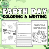 Earth Day Coloring Pages and Writing Activity Worksheets