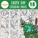 Earth Day Coloring Pages for kid (16 coloring pages + 2 wr