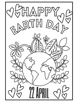 Preview of Earth Day Coloring Sheet