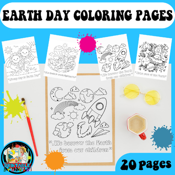 Preview of Earth Day Coloring Sheets | 20 Earth Day Coloring Pages With Quotes