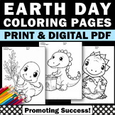 Earth Day Coloring Sheets Color Sheet Recycle Plant Colori