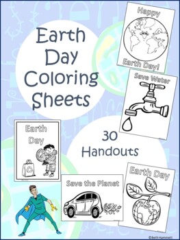 Preview of Earth Day Coloring Sheets