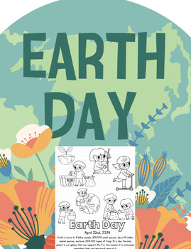 Preview of Earth Day Coloring Worksheet