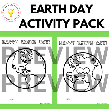 Preview of Earth Day Coloring and Writing Pack