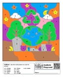 Earth Day Coloring by Code Worksheet (Numbers to 10)