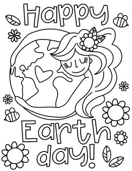 Preview of Earth Day Colouring Page {By Teaching Tutifruti}