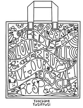 Preview of Earth Day Colouring Page {By Teaching Tutifruti}